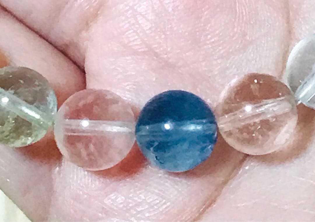 天然石　極上品　希少　５Ａ＋　ミックスベリル　ブレスレット　パワーストーン