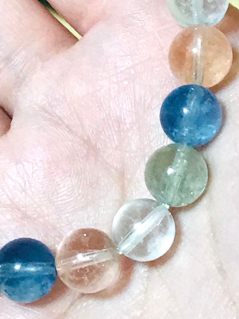 天然石　極上品　希少　５Ａ＋　ミックスベリル　ブレスレット　パワーストーン