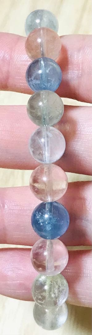 天然石　極上品　希少　５Ａ＋　ミックスベリル　ブレスレット　パワーストーン