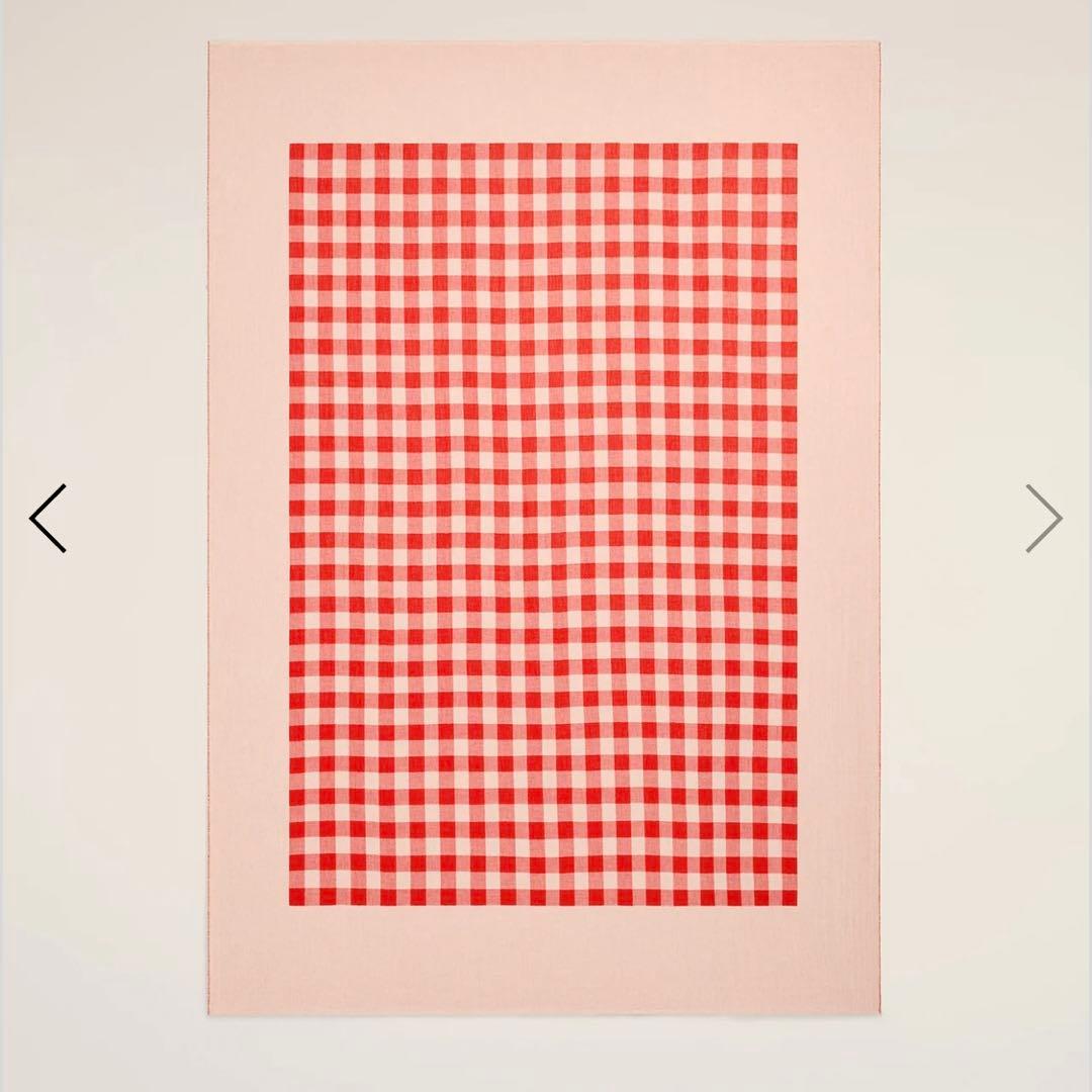 【新品】ami parisプレイド レッド コットン ビーチタオル