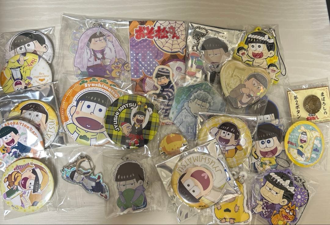 おそ松さん 一松 十四松 グッズまとめ売り 缶バッジ アクリル