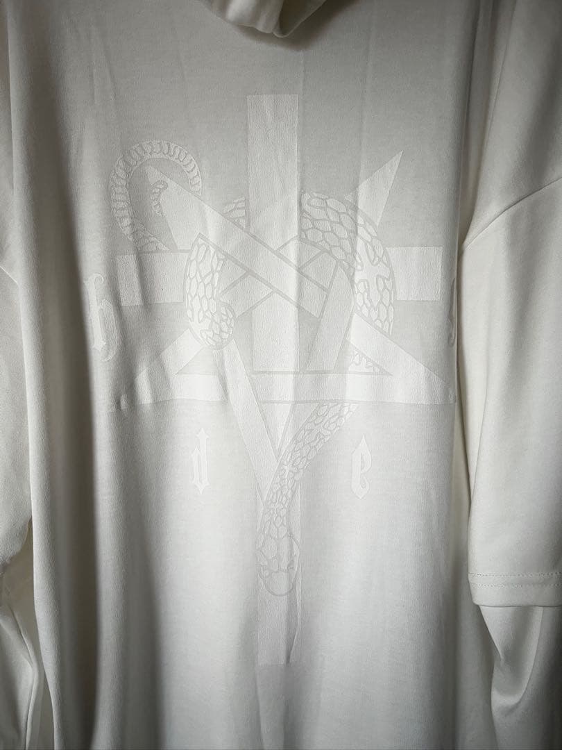 美品 会場限定品 HYDE フーディー ロング Tシャツ フェイクレイヤード