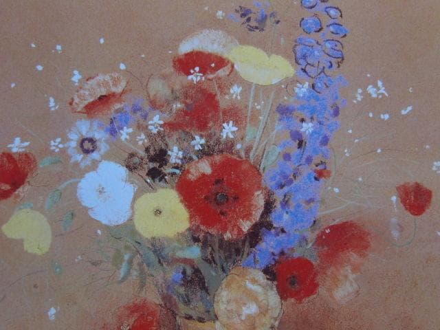 オディロン・ルドン、「首長の花瓶の野の花」、希少な画集画、 新品