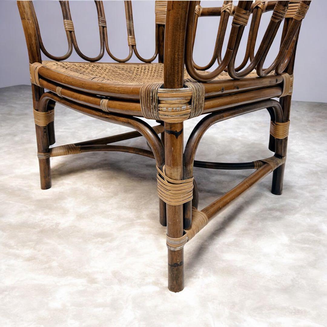 送料無料 マルニ ラタン 椅子 チェア　アンティーク ヴィンテージ 1脚