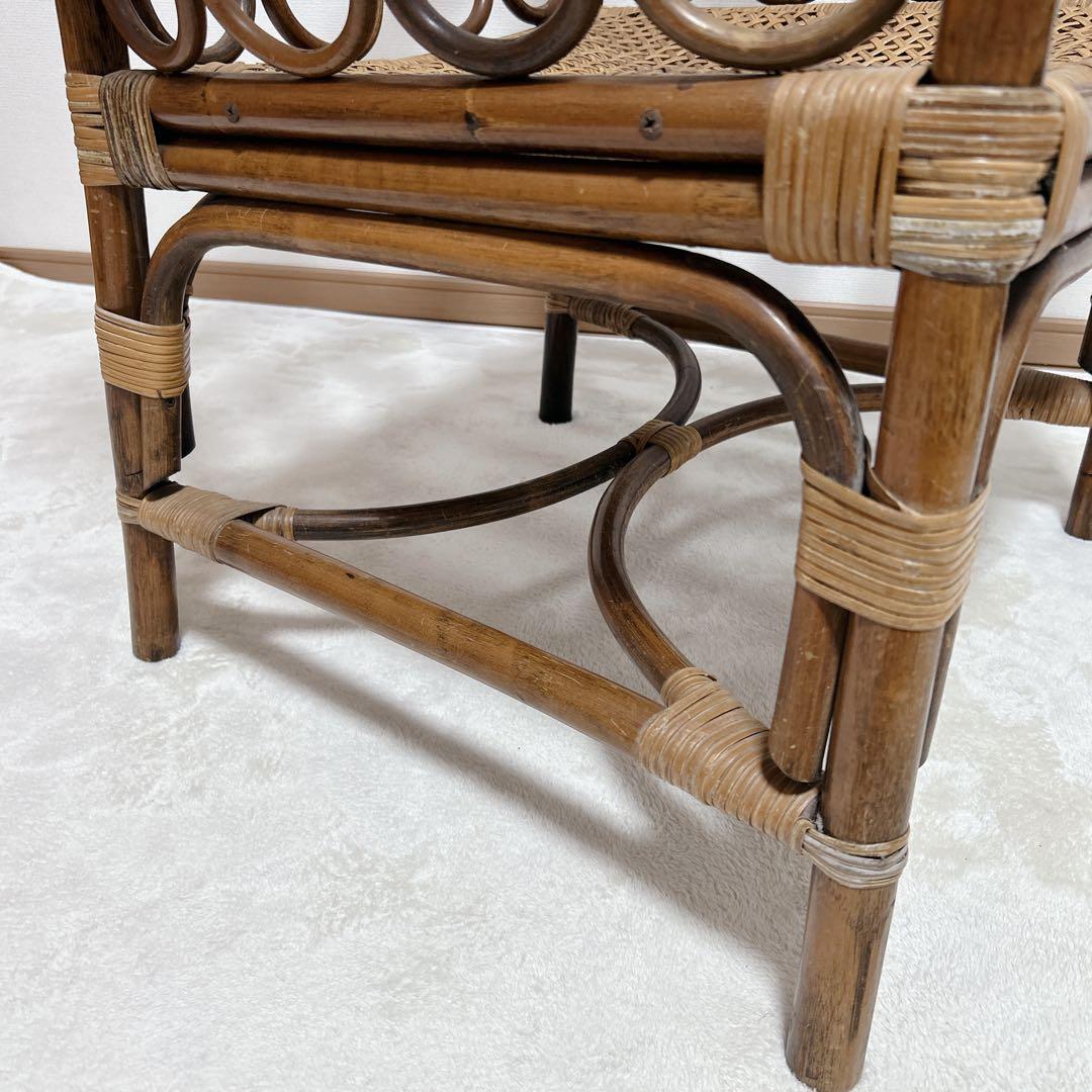 送料無料 マルニ ラタン 椅子 チェア　アンティーク ヴィンテージ 1脚