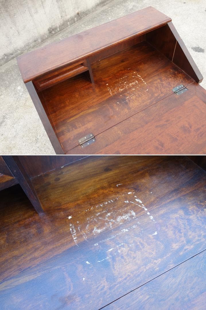 中古】K▽松本民芸家具 66型 高山式 ライティングビューロー (38524