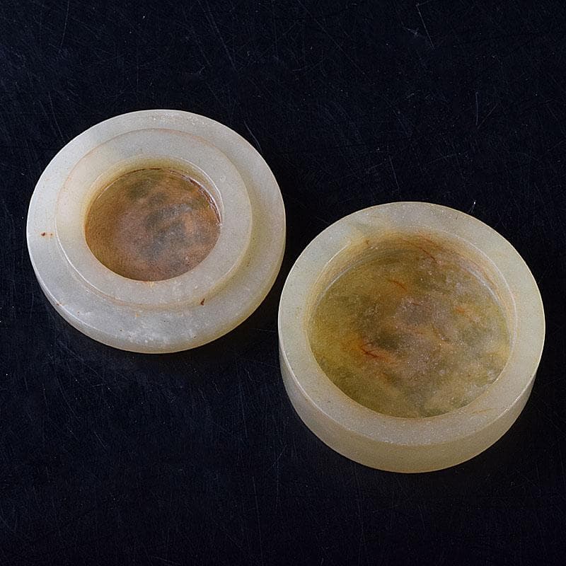 中国 玉石白玉彫刻 人物彫 盒子 蓋物 C R8624 - メルカリ