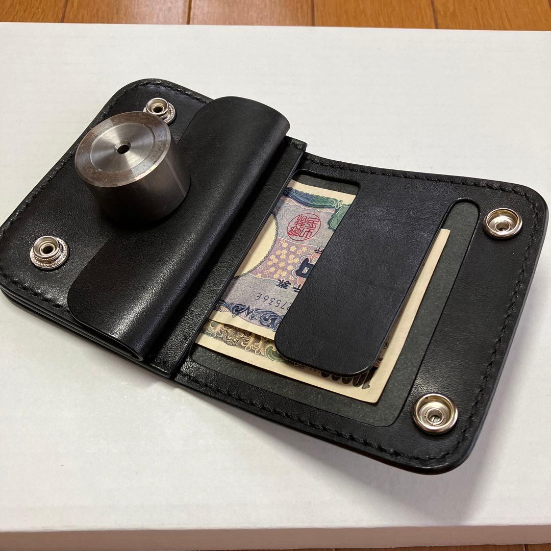 [ハンドメイド]ミニトラッカーウォレット サドルレザー