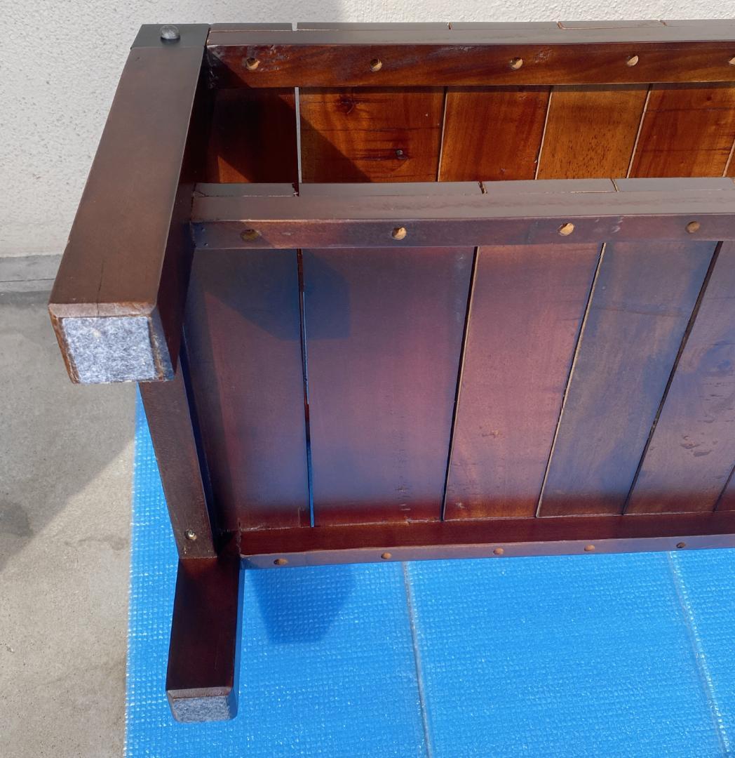 レトロ風 車輪付テレビ台 テレビボード ローボード 幅120㎝