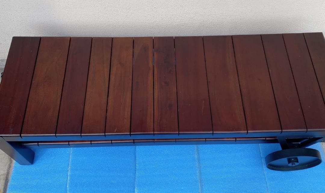 レトロ風 車輪付テレビ台 テレビボード ローボード 幅120㎝