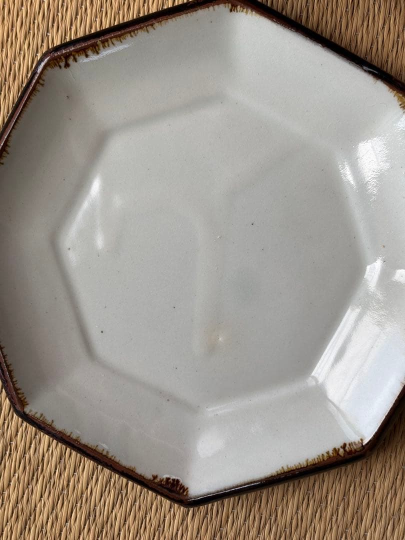 昇陽窯　丹波　立杭　八角皿　白　未使用　釉薬貫入民藝　角皿　6枚セット