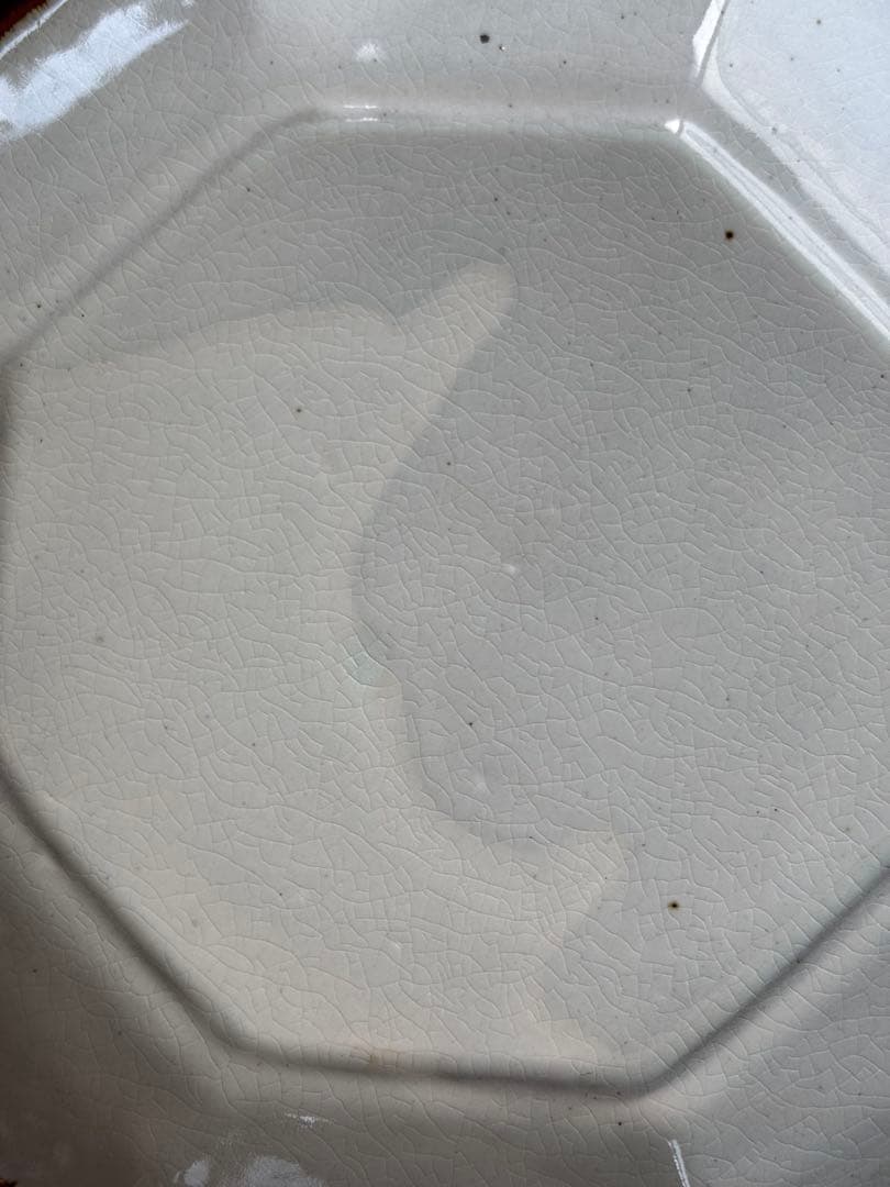 昇陽窯　丹波　立杭　八角皿　白　未使用　釉薬貫入民藝　角皿　6枚セット