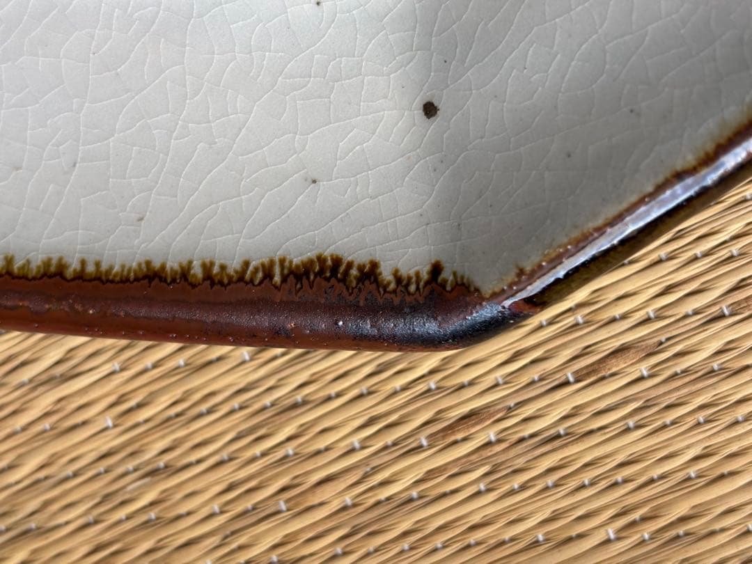 昇陽窯　丹波　立杭　八角皿　白　未使用　釉薬貫入民藝　角皿　6枚セット