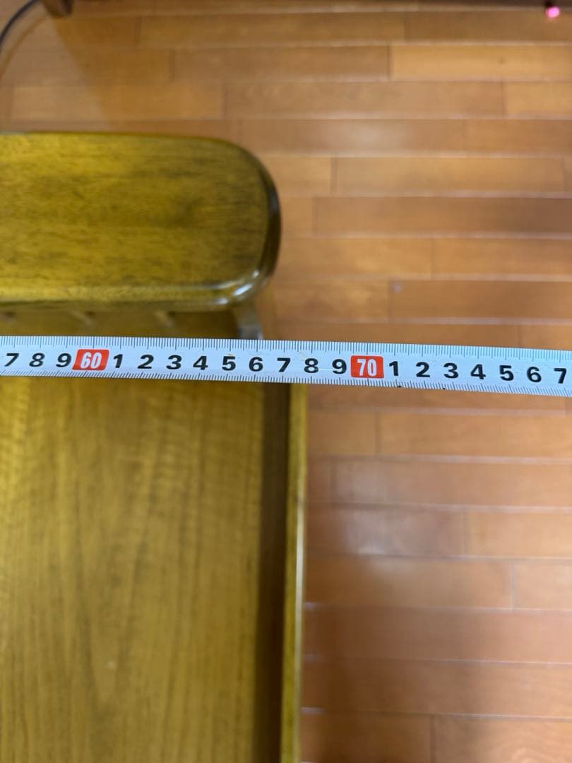 ☆アンティーク木製 収納付き 2人掛けソファ