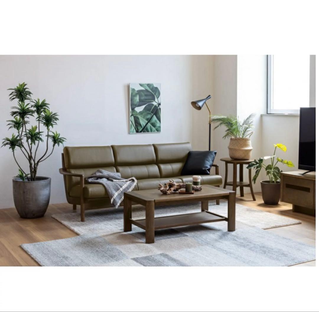 m*e様 美品 浜本工芸 センターテーブルT-2400 無垢 オーク 天然木 ジ