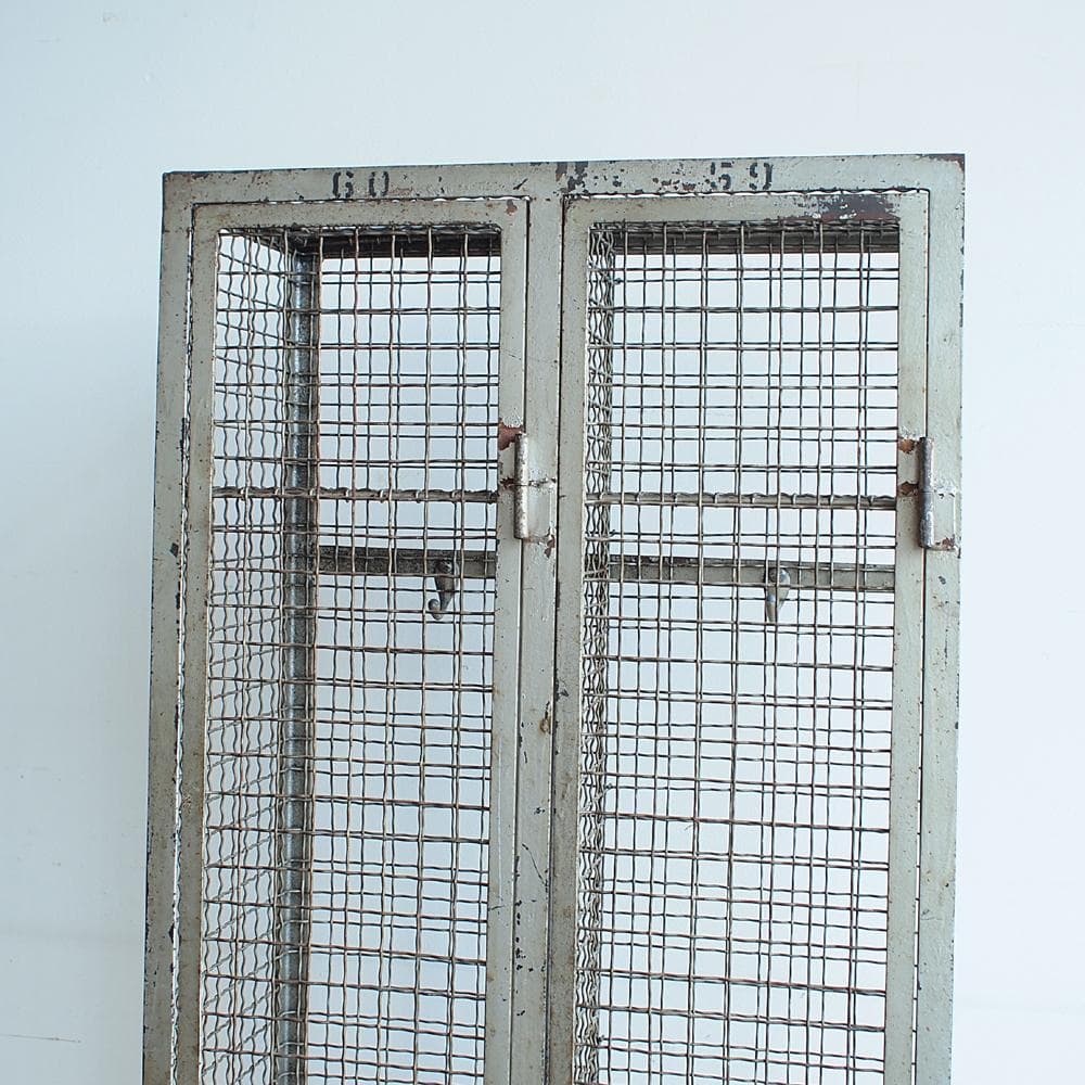 1950-60's ビンテージ ワイヤー メッシュロッカー 2ドア