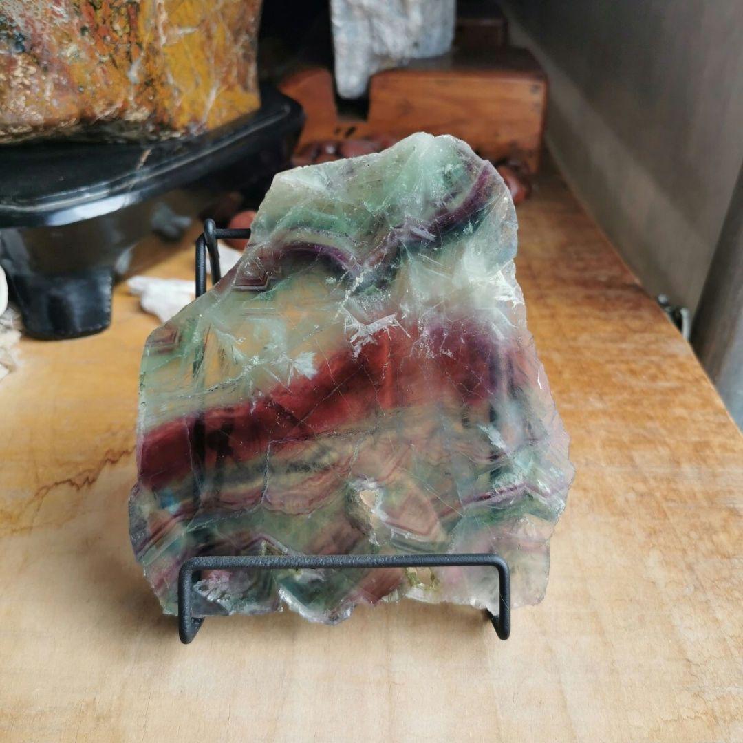 フローライト　722グラム　鑑賞石　石 置物　オブジェ　インテリア