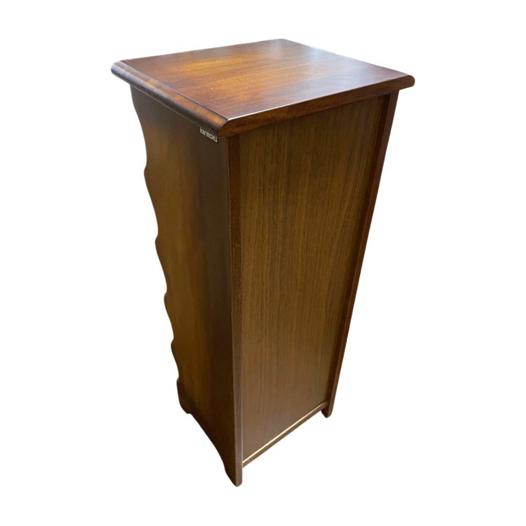 カリモク 電話台 マガジンラック レトロ 木製家具