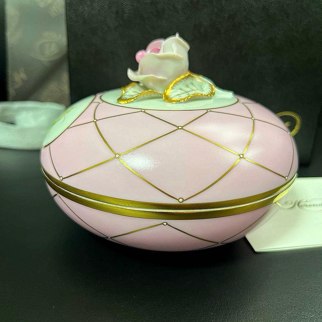 ［新品］Herend♡メモリアルローズ♡カバードボックス、ボンボニエール小物入れ