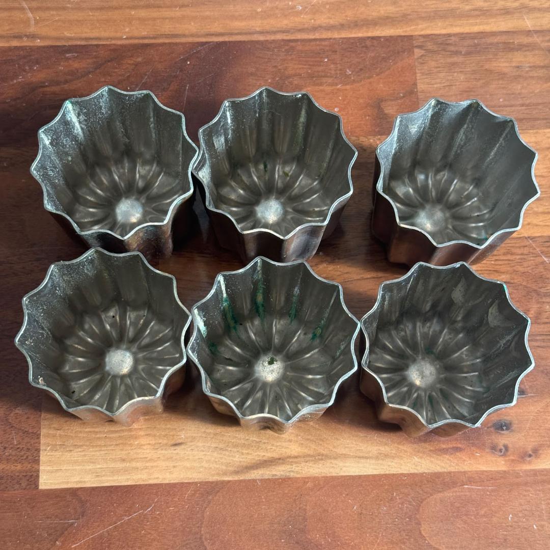 銅製 カヌレ型 ６個セット