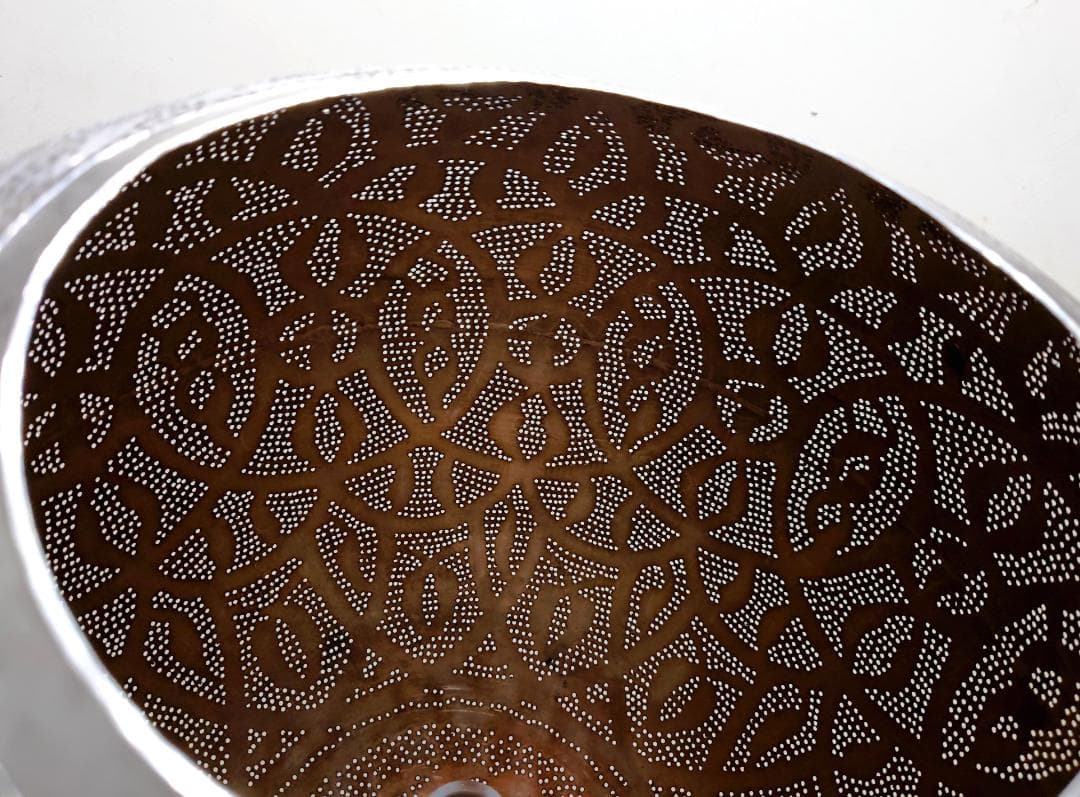 ペンダントランプ　球型　メタル　シルバー