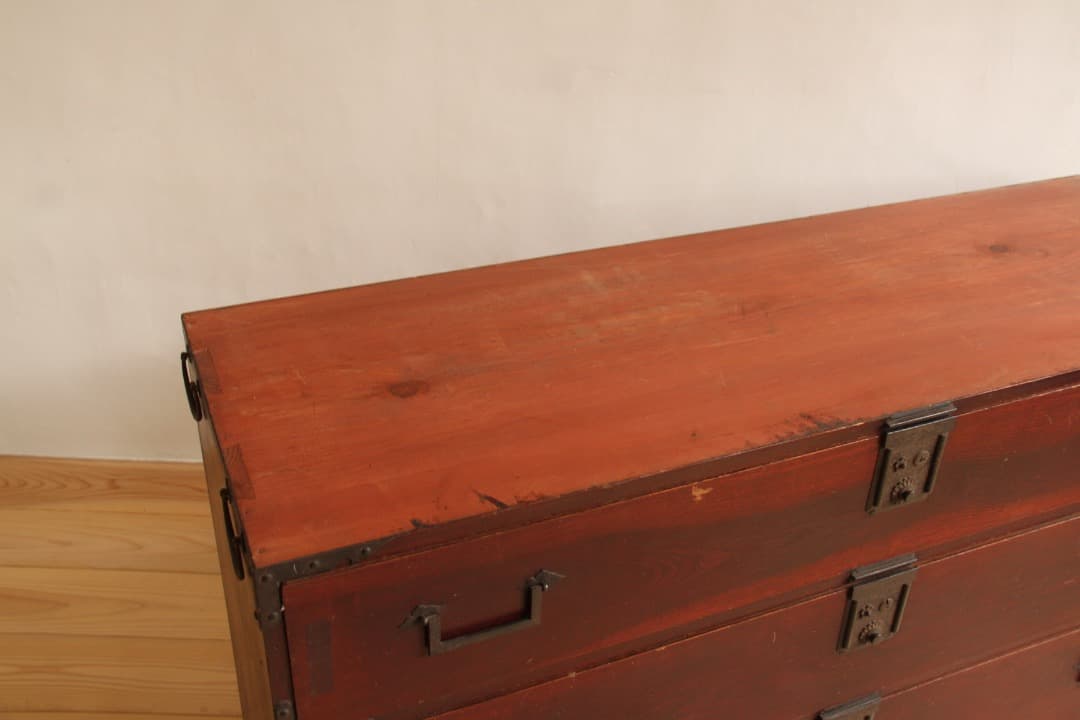 木製チェスト　収納棚　3段　和家具　古道具　古家具　ビンテージ　アンティーク