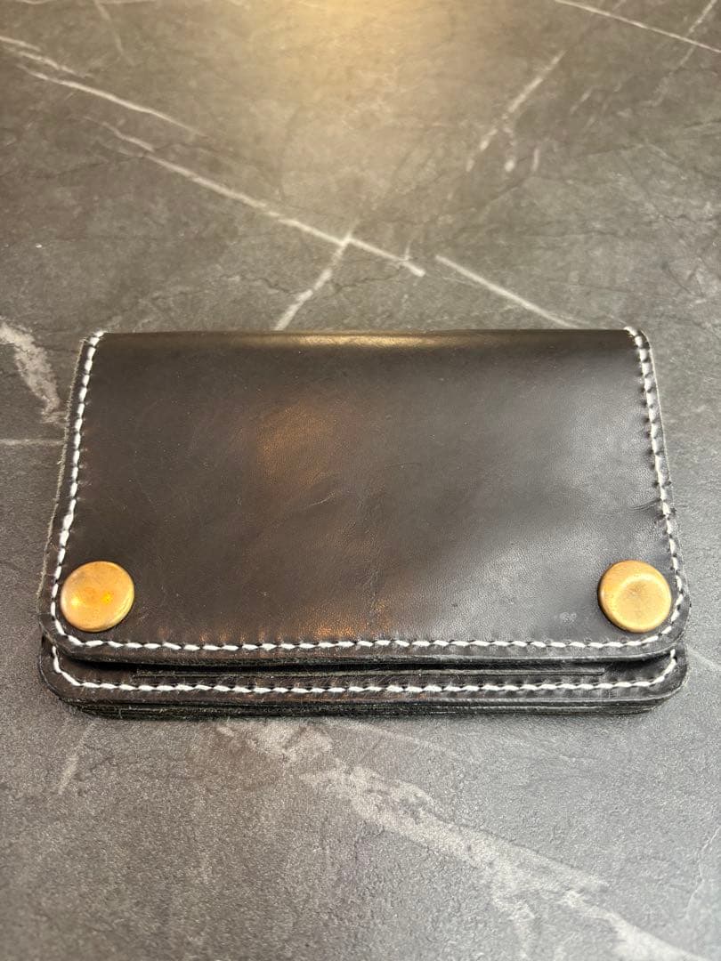 タイダイ　トラッカーウォレット　ハンドメイド　革財布　ミドルトラッカー