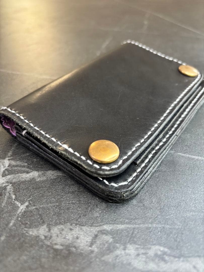 タイダイ　トラッカーウォレット　ハンドメイド　革財布　ミドルトラッカー