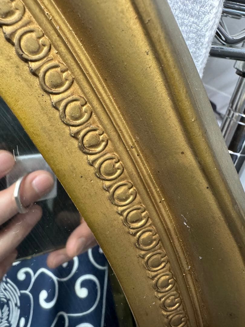 ウォールミラー　アンティーク調　壁掛け　大型鏡