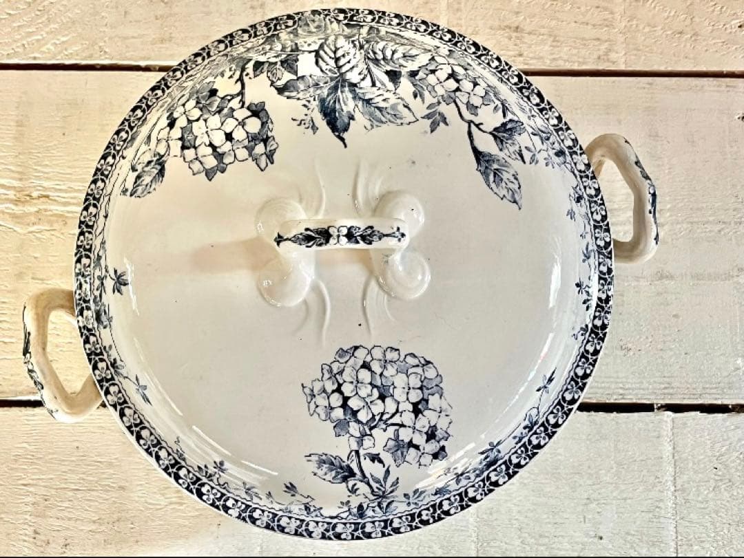 フランスアンティーク☆ジアンGienチューリーン紫陽花スーピエール