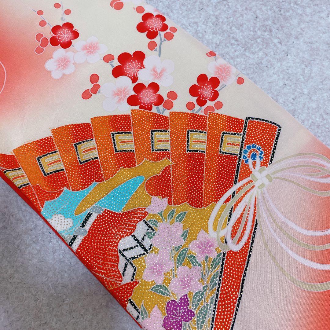 七五三 3歳 正絹 着物 被布 バッグ 草履 セット