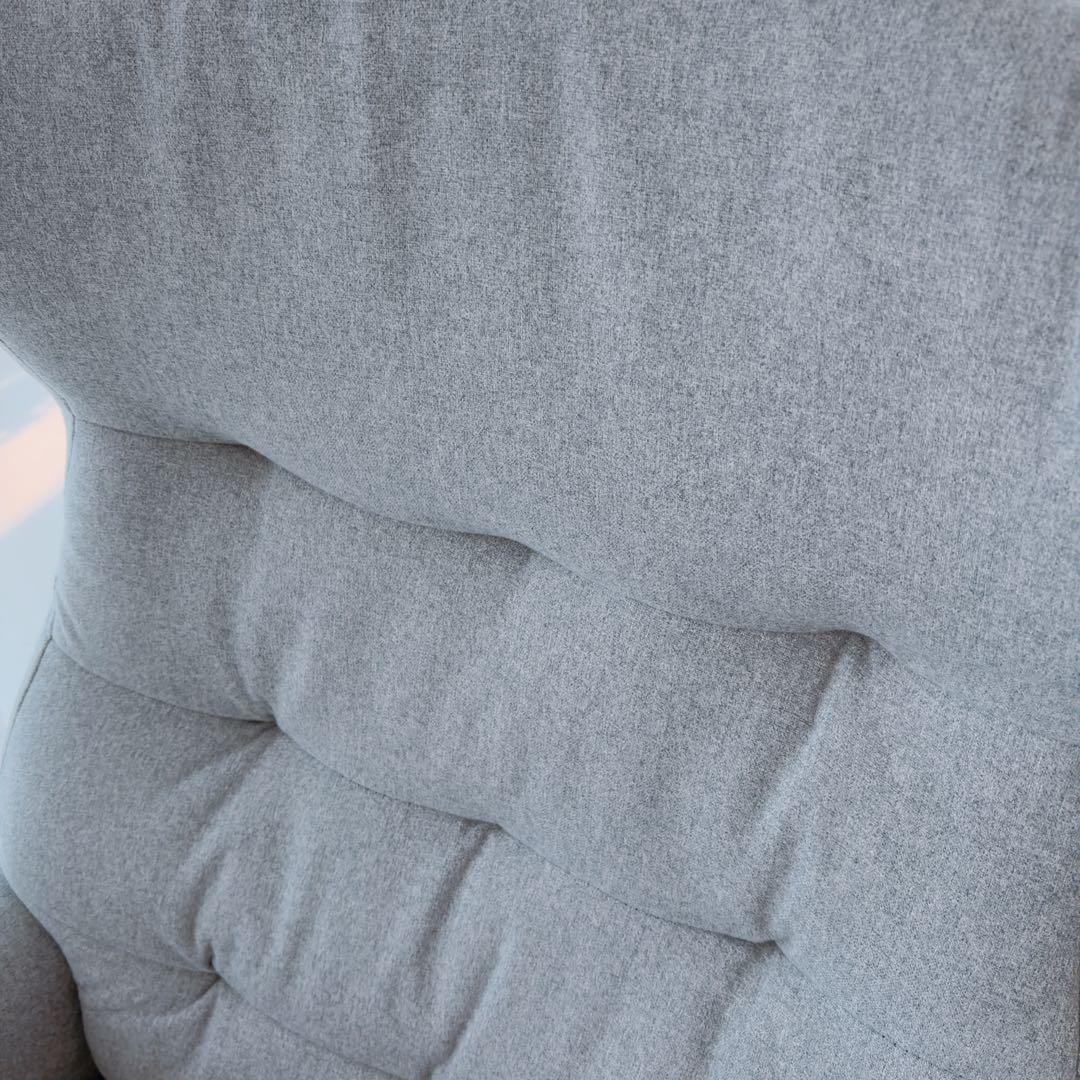 リクライニングチェア グレー 1人掛けソファ　オットマン