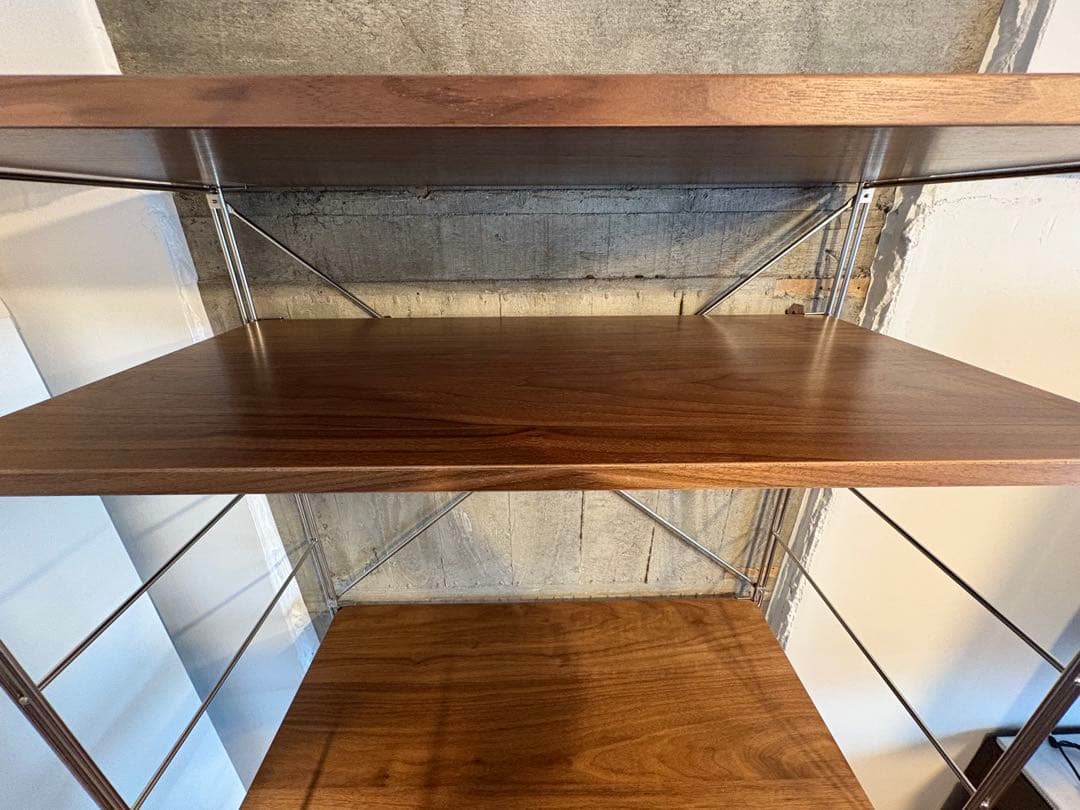 値下げ！　MUJI ステンレスユニットシェルフ ウォールナット ワイド　大