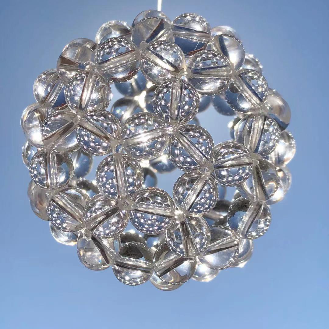 【新品】3A水晶玉 クリスタル水晶 フラーレン神聖幾何学 送料込み