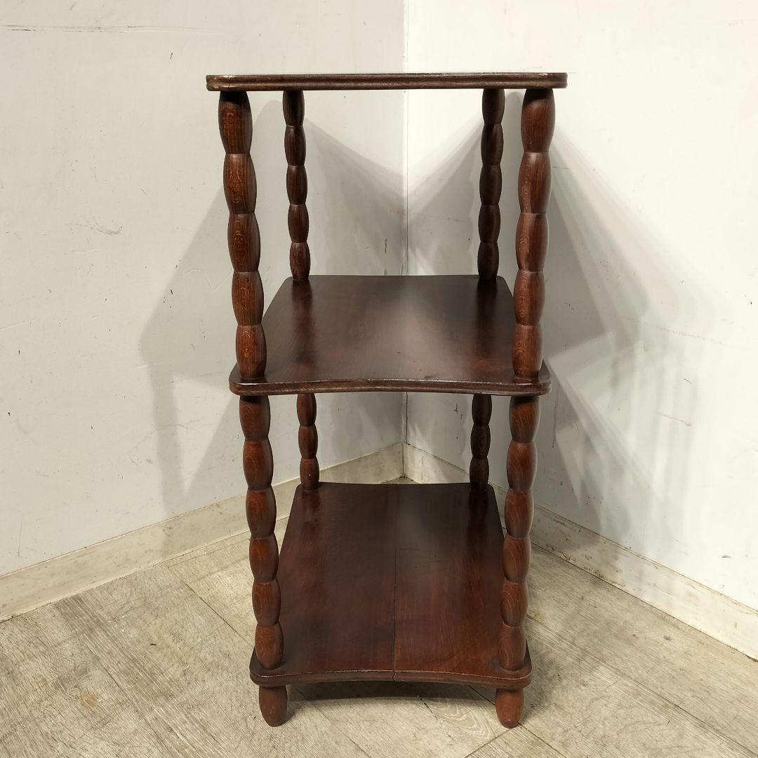 M♦アンティーク　オープンシェルフ　3段ラック　木製