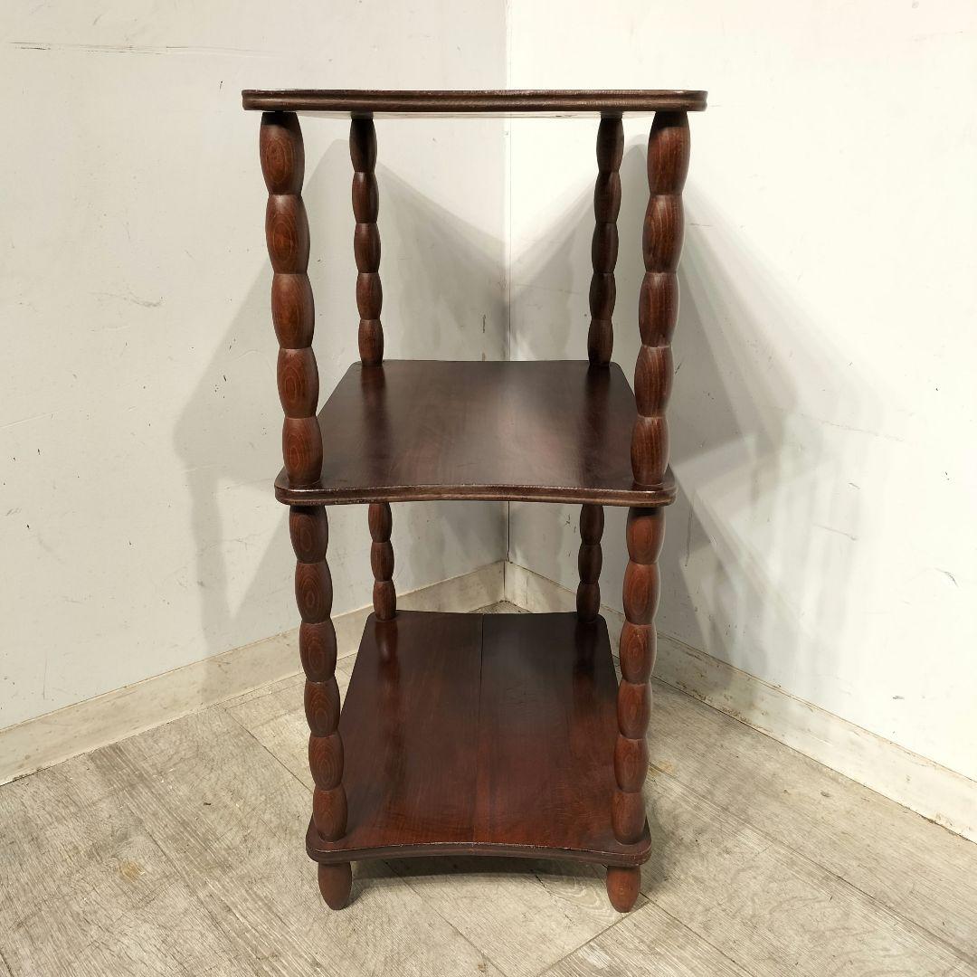 M♦アンティーク　オープンシェルフ　3段ラック　木製