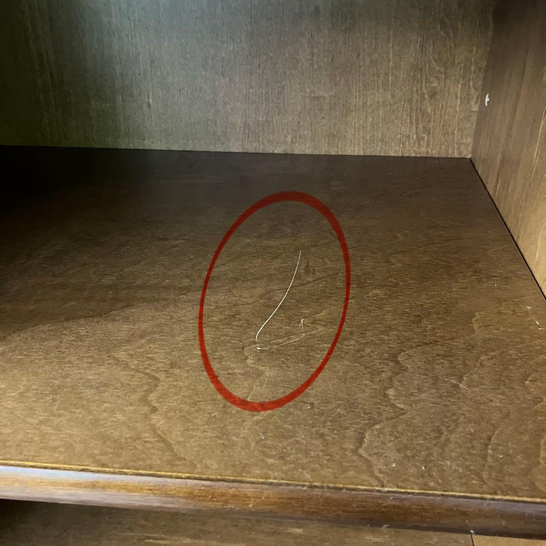 カリモク KARIMOKU コロニアル 食器棚 水屋 オールド レトロ 上部分