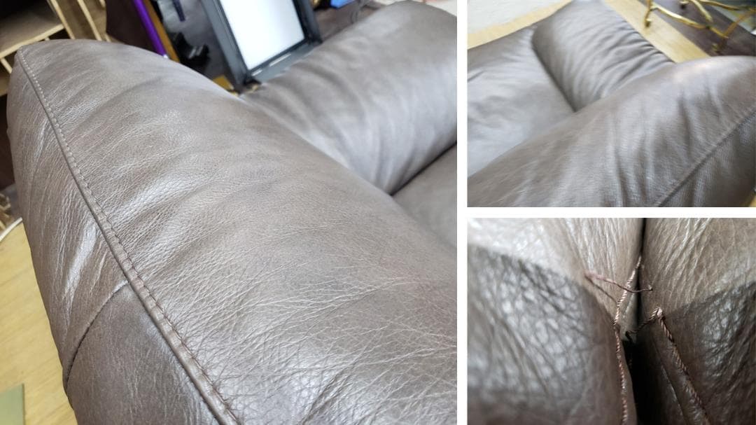 b3　NATUZZI EDITIONS　本革　トリプルソファ