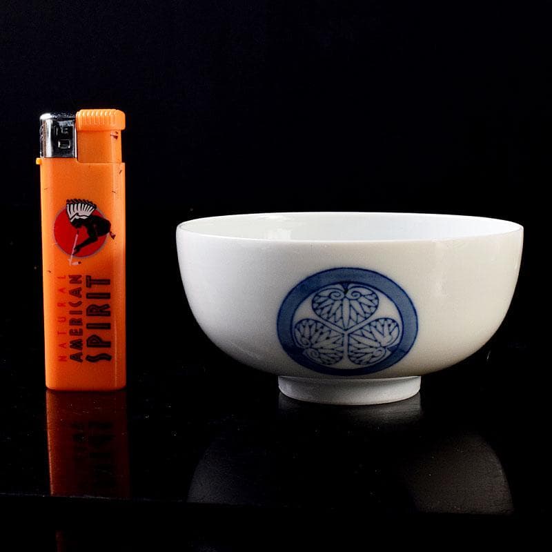 瀬戸焼古陶園竹鳳窯伊藤伊平作 染付葵紋汲出茶碗五客共箱C7352