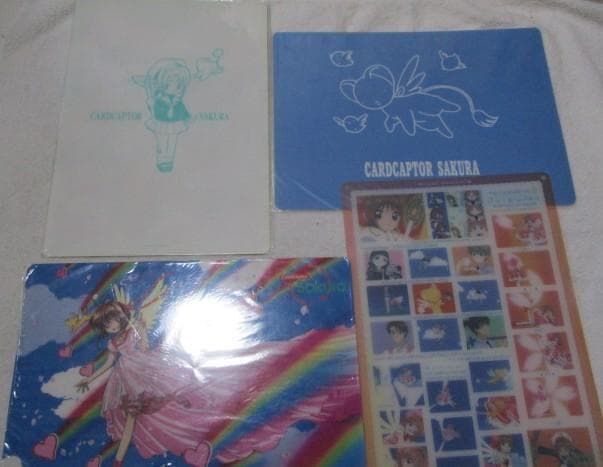 CLAMP カードキャプターさくら 下敷き4枚 原作絵2枚 アニメ版2枚 未