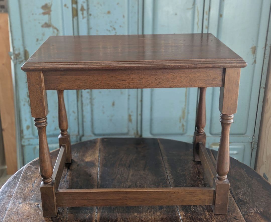 昭和レトロ　アンティーク　天然木　 木製 サイドテーブル ローテーブル 飾り台