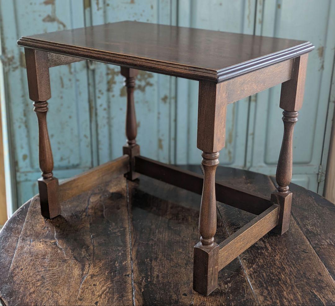 昭和レトロ　アンティーク　天然木　 木製 サイドテーブル ローテーブル 飾り台