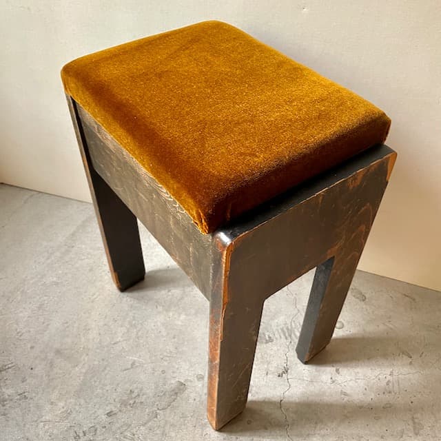 木製スツール　引き出し付き 昭和レトロ