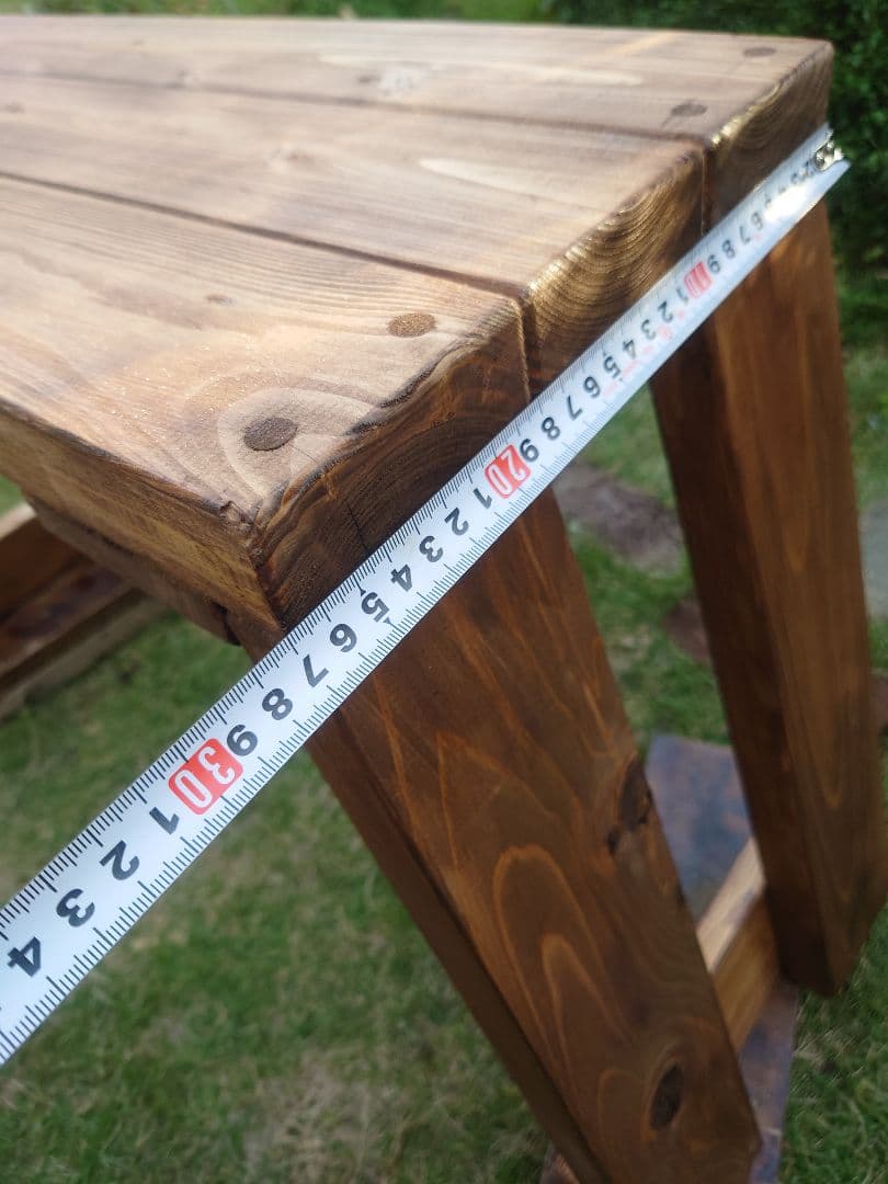 木製ベンチ 【天板サイズ約幅60cm奥行26.7cm】