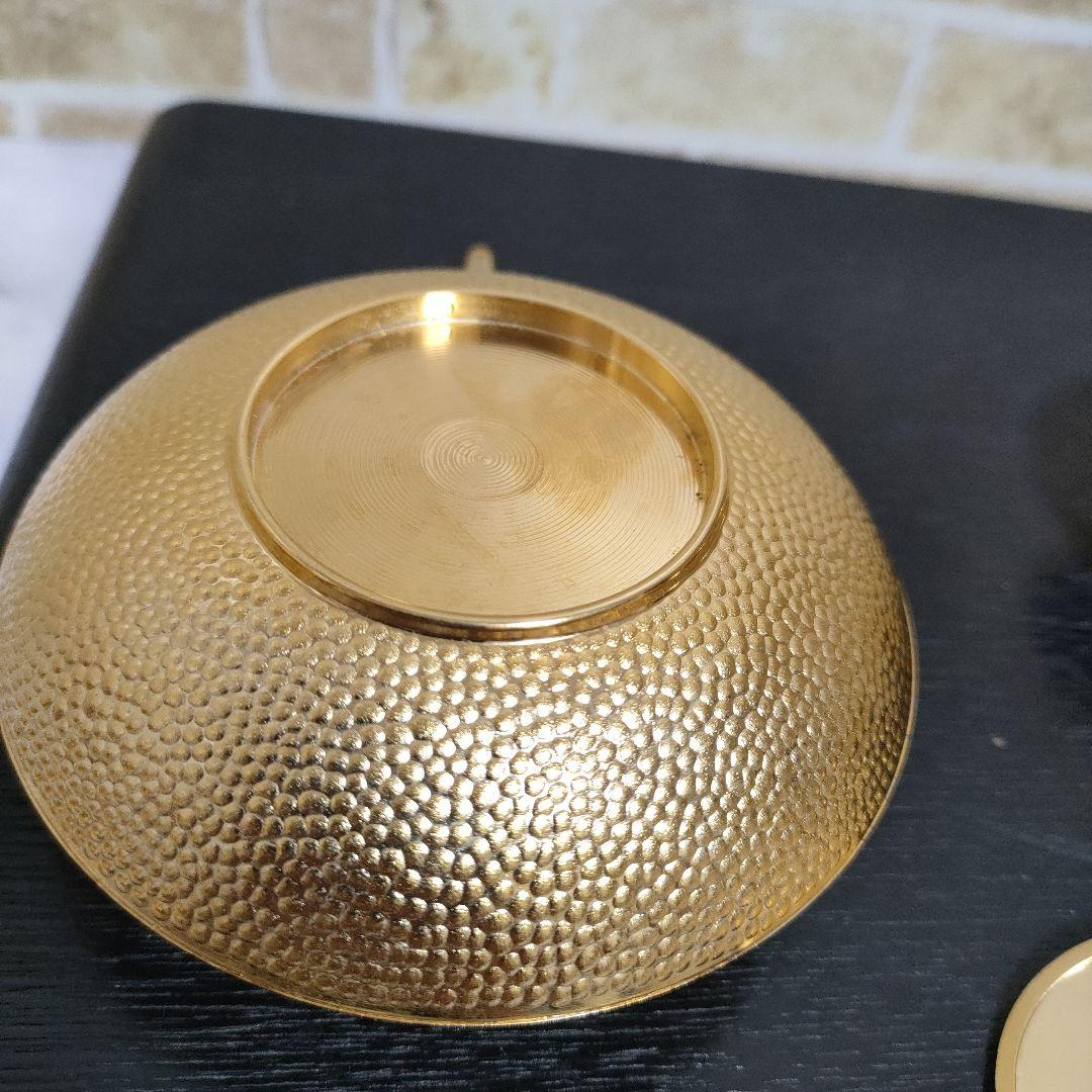 希少】K24純金鍍金 昭和天皇陛下御即位五十年記念 黄金ひさげ揃 盃