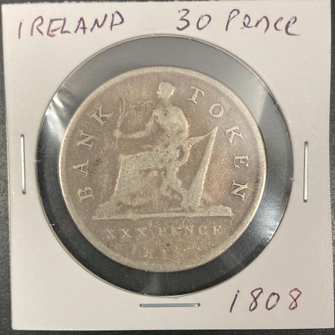 1808 アイルランド 30ペンス銀貨 ジョージ3世 - メルカリ