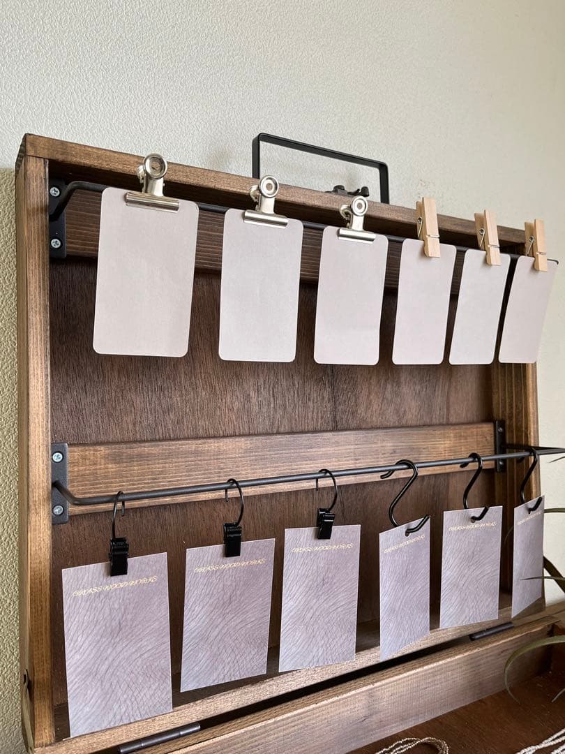 トランク型アイアンバーディスプレイボックス(ブラウン)