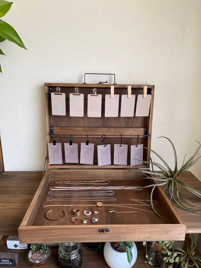 トランク型アイアンバーディスプレイボックス(ブラウン)