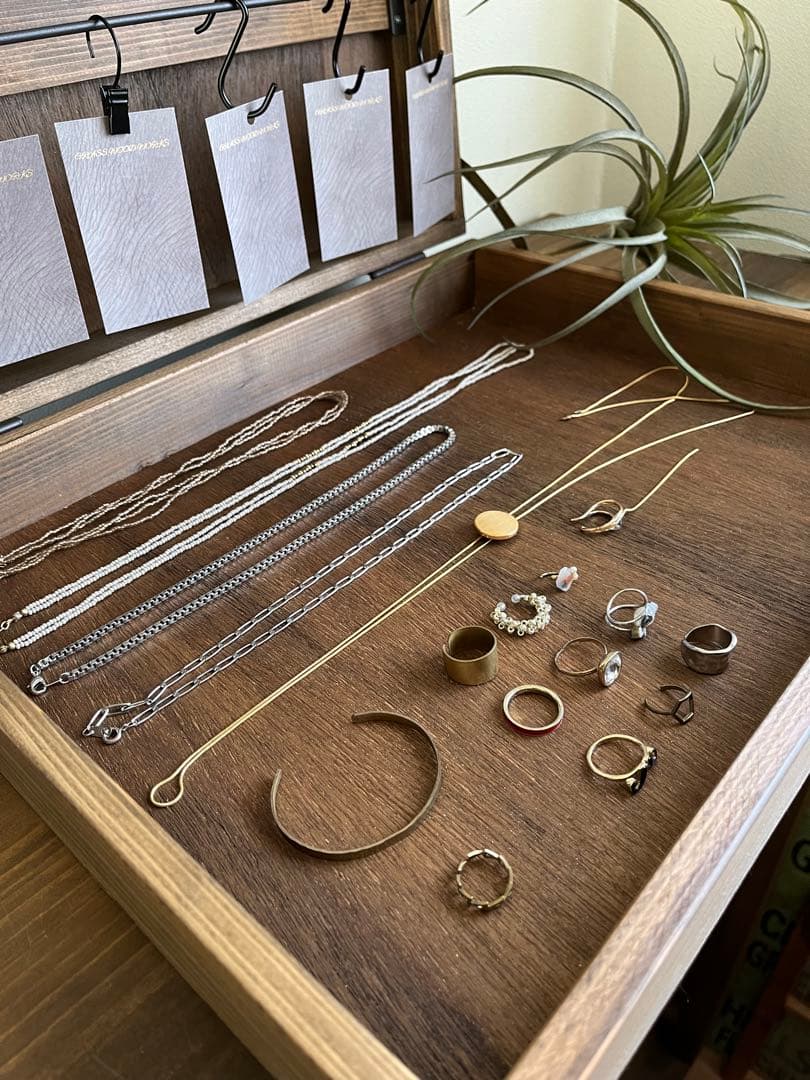 トランク型アイアンバーディスプレイボックス(ブラウン)