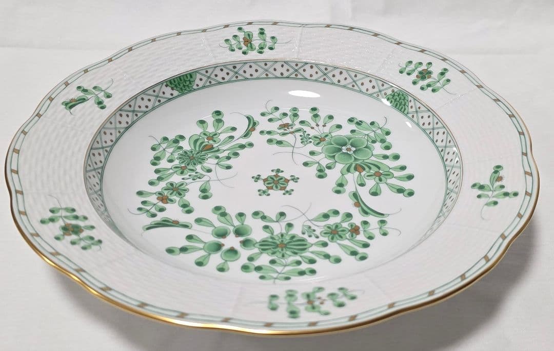 ヘレンド 森の宝物【24cmディーププレートペア】waldstein green